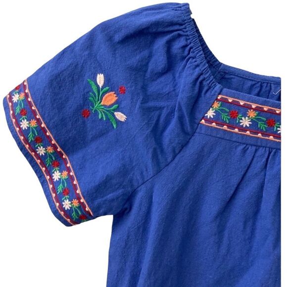 HAYDEN Girls Blue Embroidered Dress - Picture 3 of 4